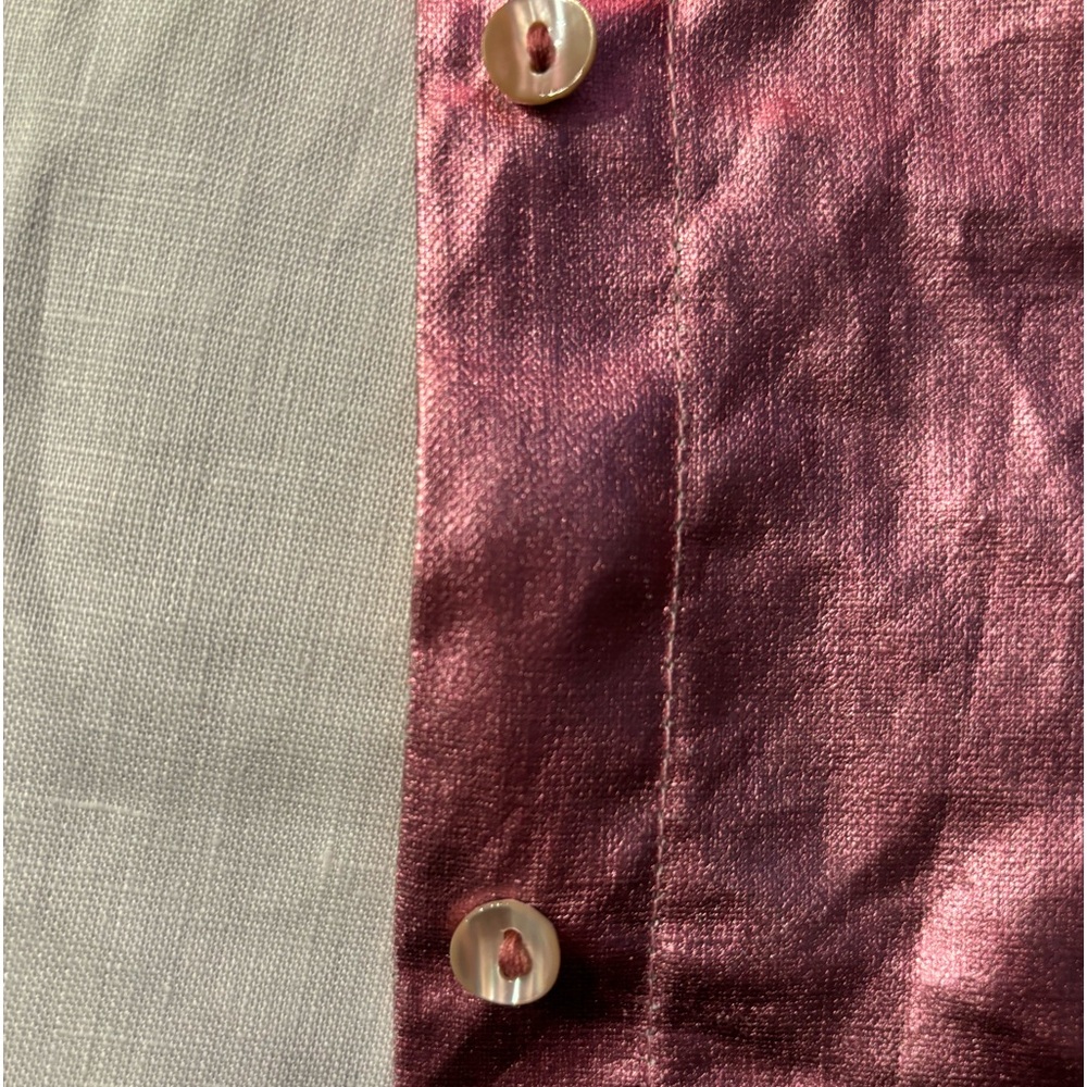 NWT Lanhtropy pink metallic linen blouse XS - Picture 2 of 16